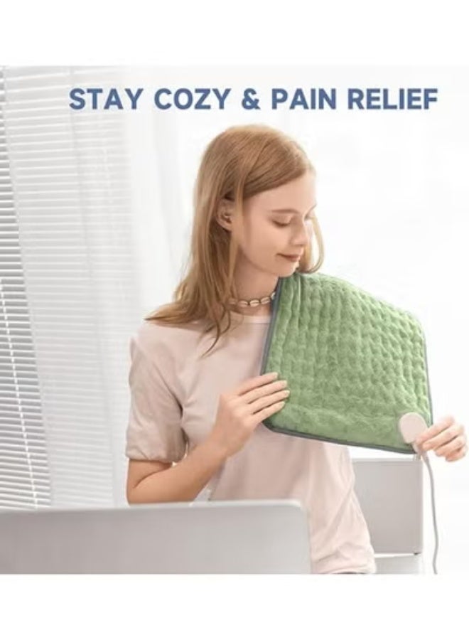 وسادة حرارية كهربائية لتخفيف الآلام 30×60 سم - مفرش تدفئة فلانيل ناعم للرقبة والظهر والأرجل - 6 مستويات للحرارة مع خاصية الفصل التلقائي - Image 3